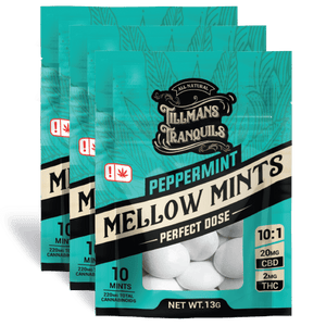 Peppermint Mellow THC Mints - 2mg Delta 9 + 20mg CBD