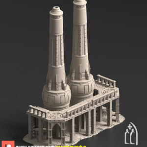 Damochles Industrial Ruins | Sacrus Mundus: physical 3D printed miniature miniature, view 8