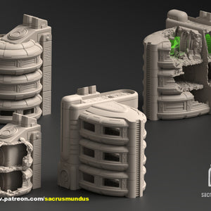 Talussa Prime Shattered by Conflict | Sacrus Mundus: physical 3D printed miniature miniature, view 4